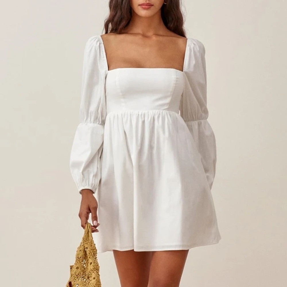 Reformation Michaela babydoll puff sleeve dress